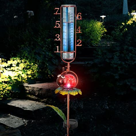 Sunnypark Heron Rain Gauge Solar Stake Outdoor 43 Solar