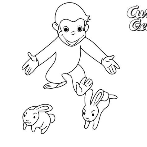 Curious George Coloring Pages Happy Christmas - Free Printable Coloring Pages