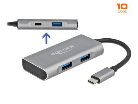 Hub 32 Gen 2 C La 3 X Usb A 1 X Usb C Delock 63261