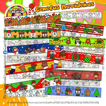 CLIPART CENEFAS NAVIDEÑAS by MERYTA CREATIVA CLIPS CREATIVOS TPT