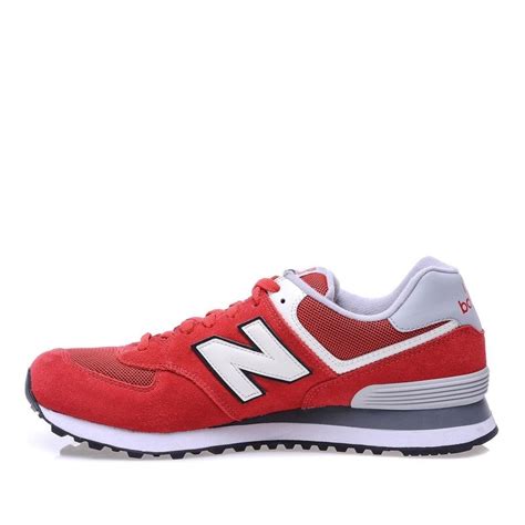 Kırmızı New Balance 574 Unisex Spor Ayakkabı M574 Barçın