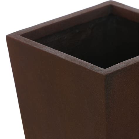 Luxenhome Rustic Brown Mgo In H Tall Tapered Planter Cymax Business