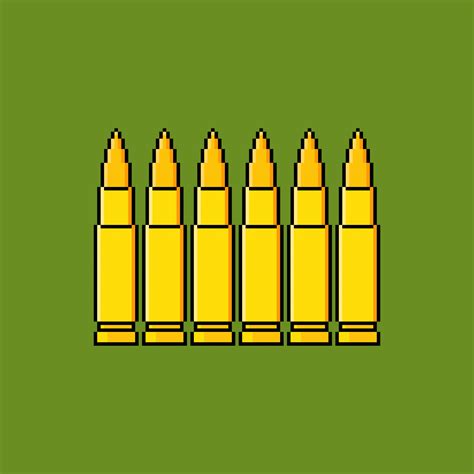 Gun bullet pixel art 5450178 Vector Art at Vecteezy