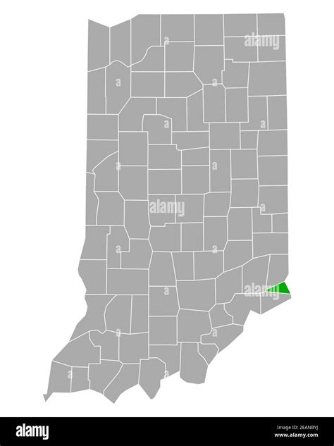 Map of Ohio in Indiana Stock Photo - Alamy