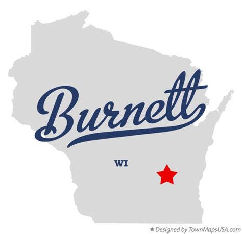 Map of Burnett, WI, Wisconsin