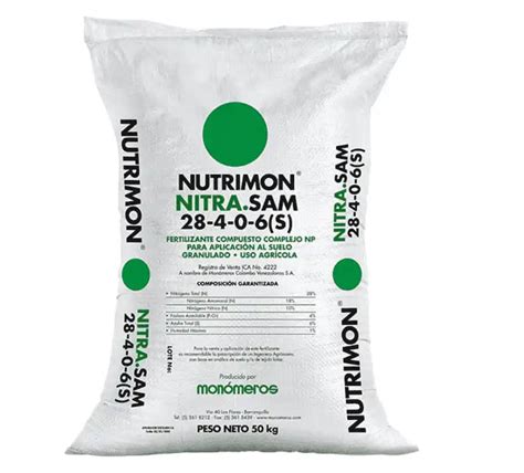 Fertilizante NITRA SAM 28 4 0 6 S X 50 Kg Croper