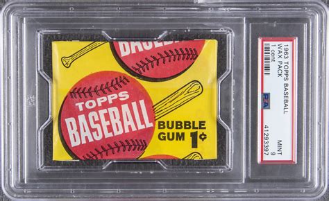 Lot Detail 1963 Topps Baseball Unopened One Cent Wax Pack PSA MINT 9