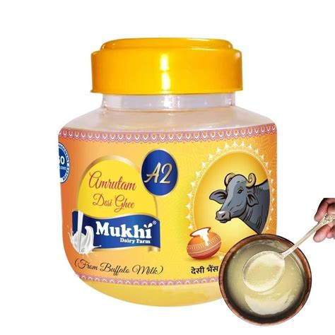 Mukhia Amrutam A2 Buffalo Desi Bilona Ghee 250 Ml At Rs 398 00