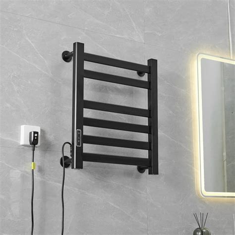 Wall Mounted Heated Towel Racks Electric Towel Warmer Rack With Shelf