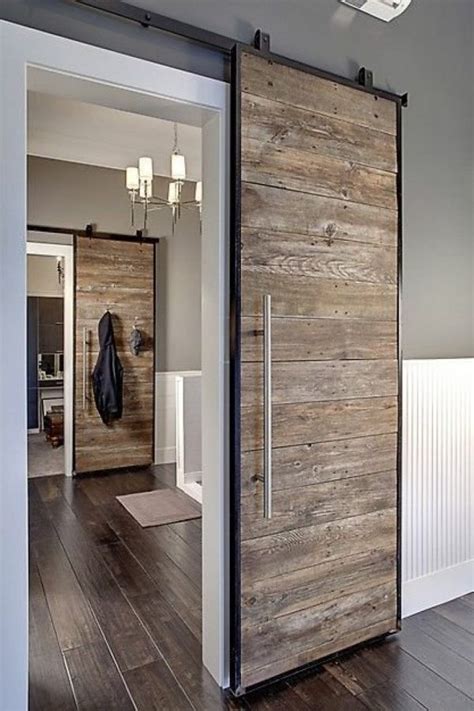 Enhance The Room Rustic Look With Sliding Interior Barn Doors