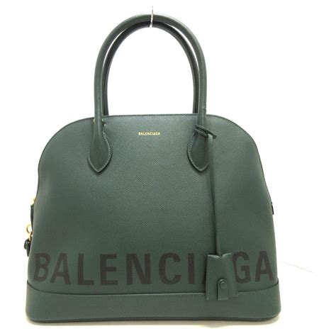 Balenciaga Ville Green Leather Ref Joli Closet