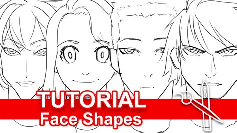 Male Face Shapes Drawing Anime - pic-focus