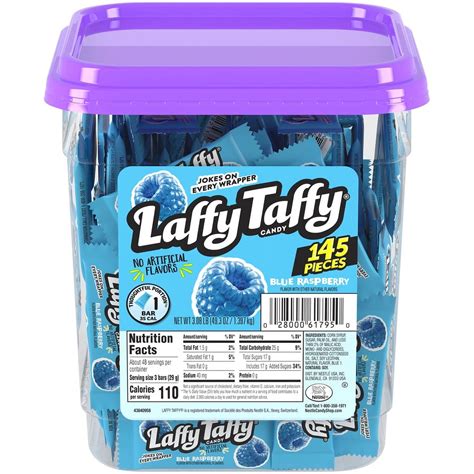 Laffy Taffy Blue Raspberry Chewy Candy 145 Ct Tub