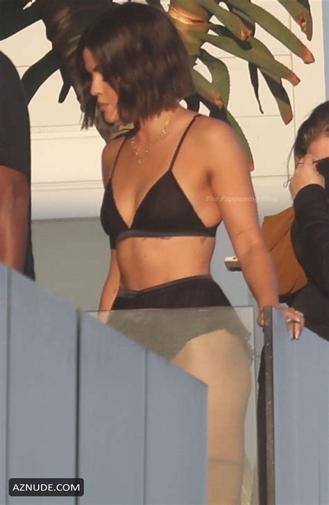 Lucy Hale Sexy Poses In Black Lingerie On A Beachfront Balcony In Malibu Aznude