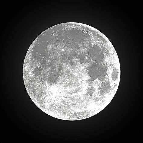 A Full Moon With The Words Quot The Moon Quot On It Premium AI