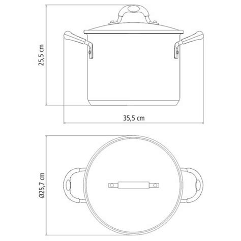 Olla Pastera Cm Acero Inox Con Asas Silicona Litros Bazar Del