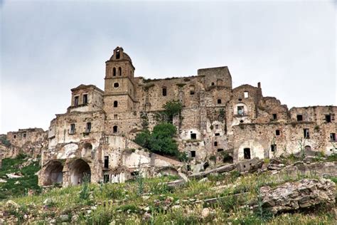 Craco, Italy stock image. Image of cloudscape, europe - 103931419