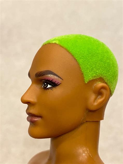 New Barbie Ken Bmr Made To Move Doll Green Hair Aa Articulated Nude