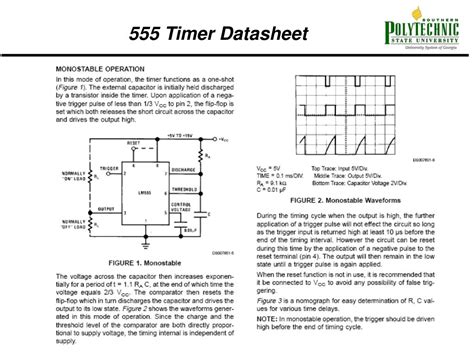 Datasheet For 555 Timer