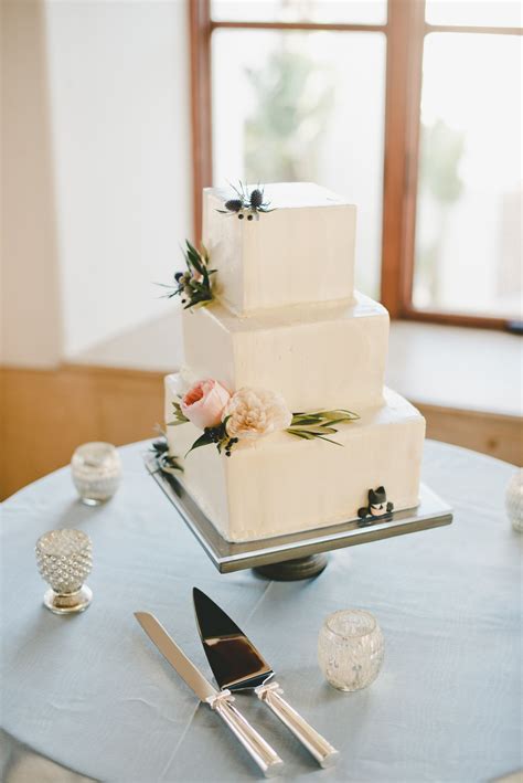 Three Tier Square Wedding Cake