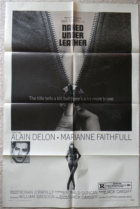 Alain Delon Naked Under Leather Org Movie Poster T