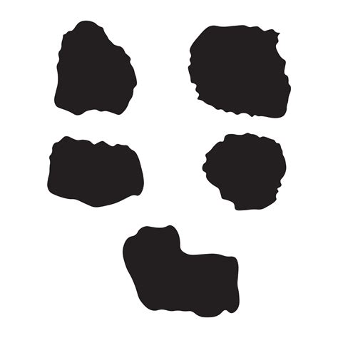 Set of black rock silhouette 9467831 Vector Art at Vecteezy