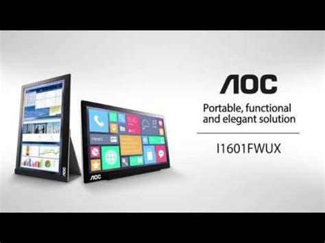 AOC USB C Portable Monitor I1601FWUX YouTube