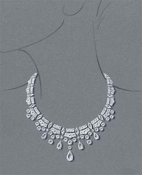 Diamond Necklace Drawing at PaintingValley.com | Explore collection of ...