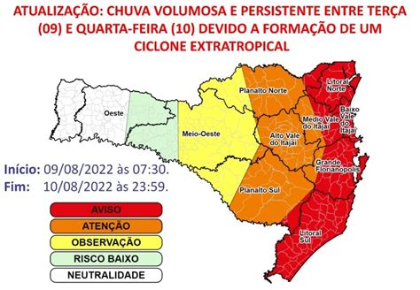 Ciclone Causa Chuva Volumosa E Traz Risco De Alagamentos E