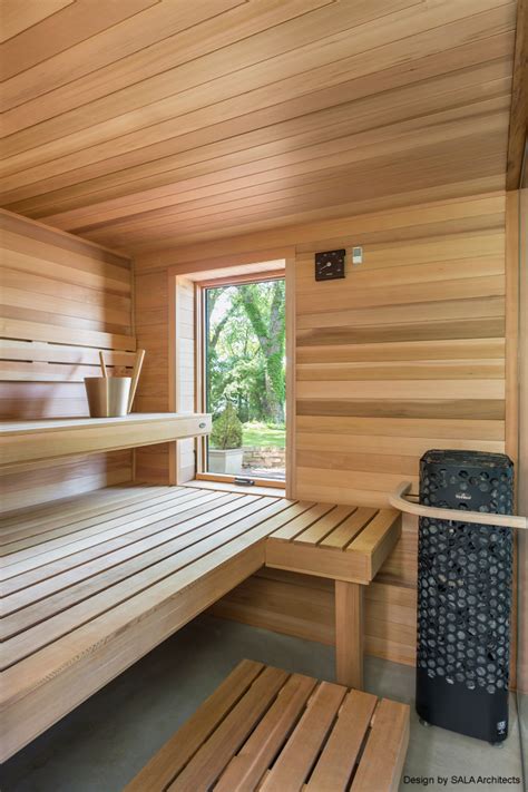 Custom Finnleo Sauna With Himalaya Heater And Soaking Tub Modern