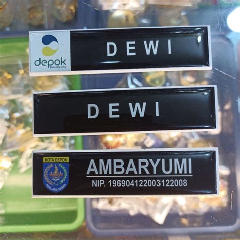 Jual Papan Nama Name Tag Nama Dada Akrilik Coting Shopee Indonesia