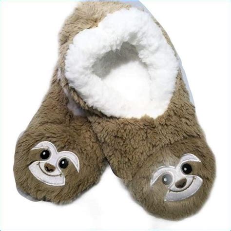 Snoozies Womens Slippers Animal Furry Foot Pals Ebay