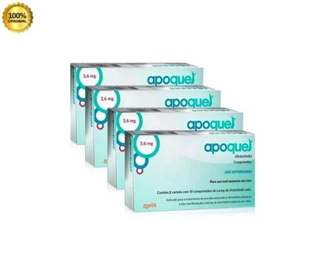 4 Apoquel 3 6 Mg Dermatológico Anti Coceira Cães Cachorro Kit 80