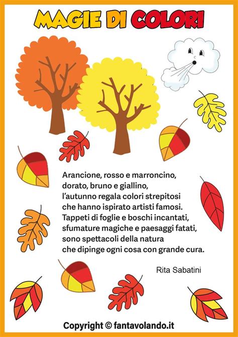 Autunno Magie Di Colori Poesia E Attivit Fantavolando Attivit