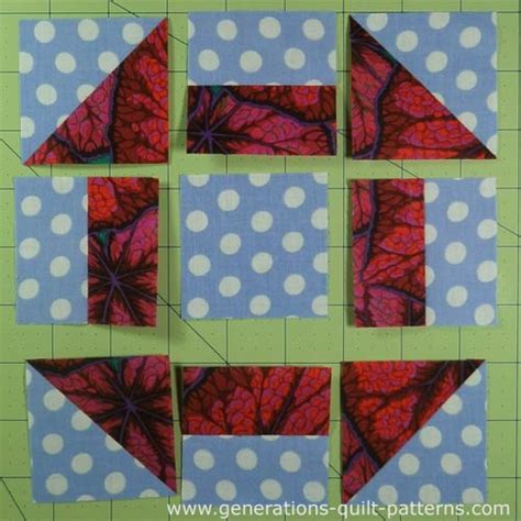 12 Churn Dash Quilt Block Pattern