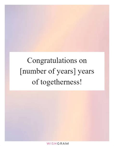 congratulations  number  years years  togetherness messages