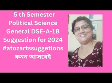 5 Th Semester Political Science General DSE A 1B Suggestion For 2024