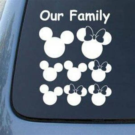 Disney family car decals. Mickey Face and Minnie Face. You