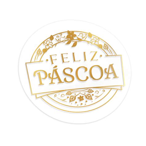 Etiqueta Adesiva Hot Stamp Dourada Páscoa Patisserie x c Un Custom Box Caixas