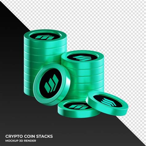 Premium PSD Compound Comp Coin Stacks Cryptocurrency 3d Render