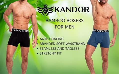 Kandor Bambus Boxershorts Herren 5er Pack Weich Atmungsaktiv Unterwäsche Für Männer Herren