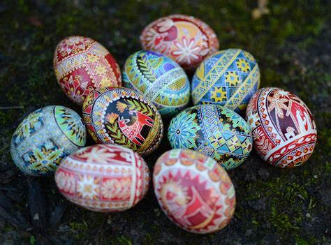 Turquoise Blue Pysanka Ukrainian Easter Egg Hand Painted Pysanky