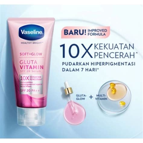 Vaseline Soft Glow Gluta Vitamin Spf Body Serum Ml Shopee