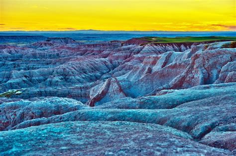 Premium Photo | Hdr badlands sunset