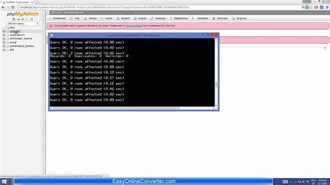 How To Import Large Mysql Database Sql File To Phpmyadmin Using Wamp Server Youtube