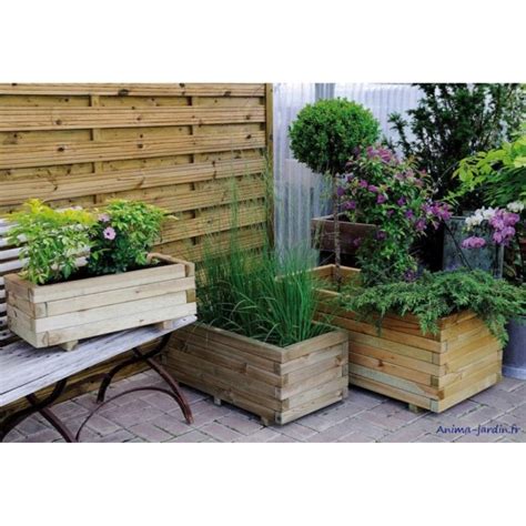 jardinière 100 cm Bois pour Plantes Stockholm autoclave achat vente