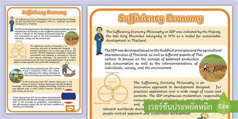 ปรัชญาเศรษฐกิจพอเพียง ภาษาอังกฤษ สื่อการสอนเศรษฐกิจพอเพียง