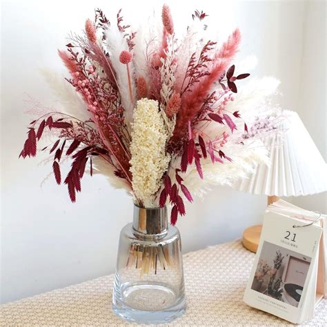 Amazon Muyeji Natural Dried Pampas Grass Bouquet Boho Home Decor