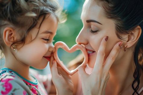 Mother And Daughter Share Loving Moment Premium Ai Generated Image