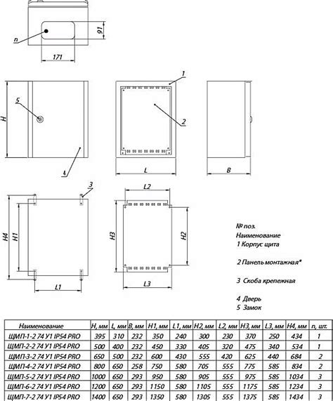 Корпус металл. ЩМП- 5-2 74 У1 PRO 1000х650х300 IP54 - Щи